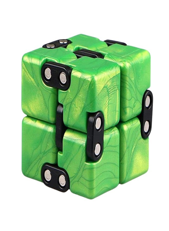 Cubelelo Drift Infinity Cube (Green) | Magic Puzzle Cool Mini Gadget for Stress and Anxiety Relief for Kids and Adults | Desk Finger Flip Toy for Fun and Game | for Ages 3 Years and Above - Image 1